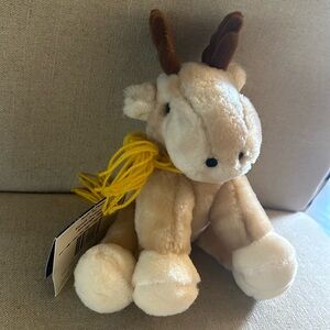 Kipmik Vintage Alaskan Moose Scarf Stuffie New Tan Brown 8 inches